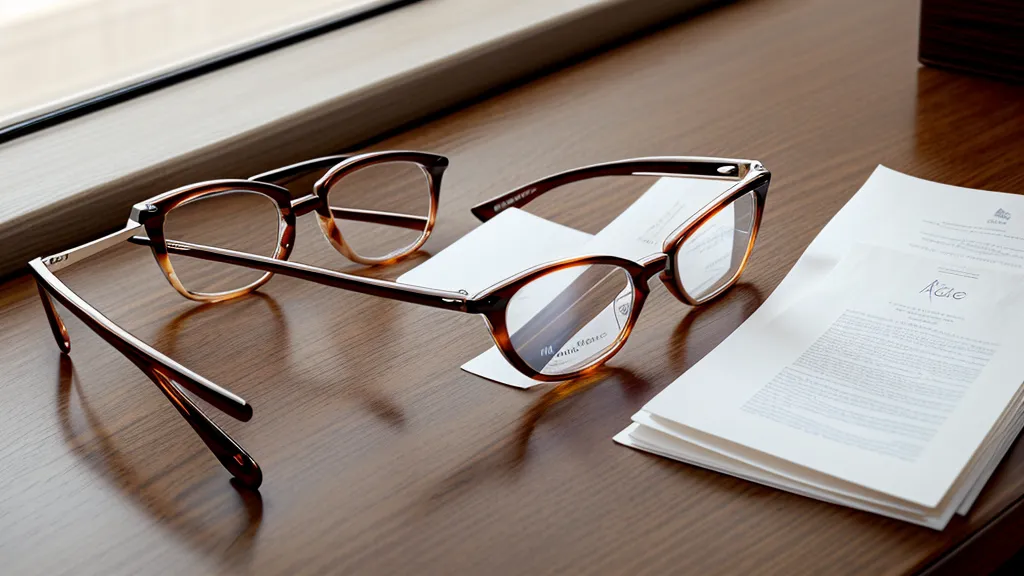 A close-up view showing the thin profile of 1.67 high-index lenses.