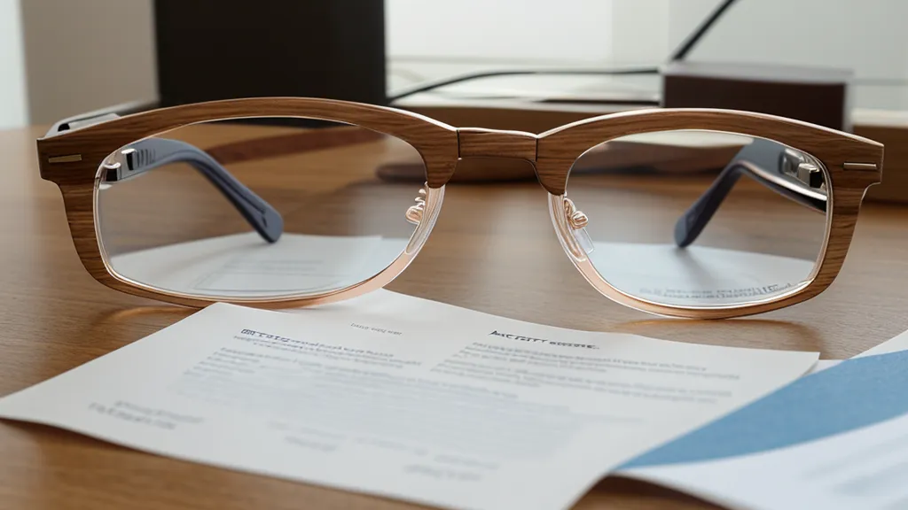 A warm eye compress mask and glasses resting on a neutral surface.