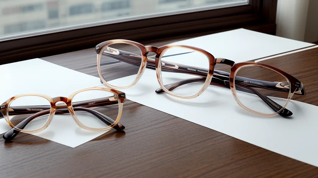 Close-up showing the thin edge of a 1.67 high index lens in a clear frame.