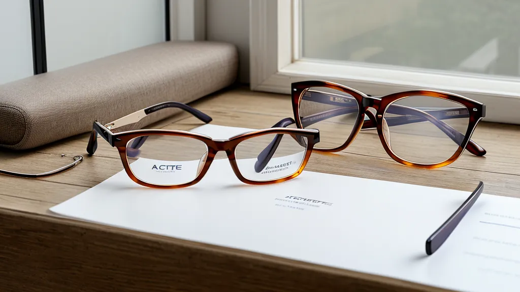 Glasses resting on a laptop showing a spreadsheet of eyewear order history.