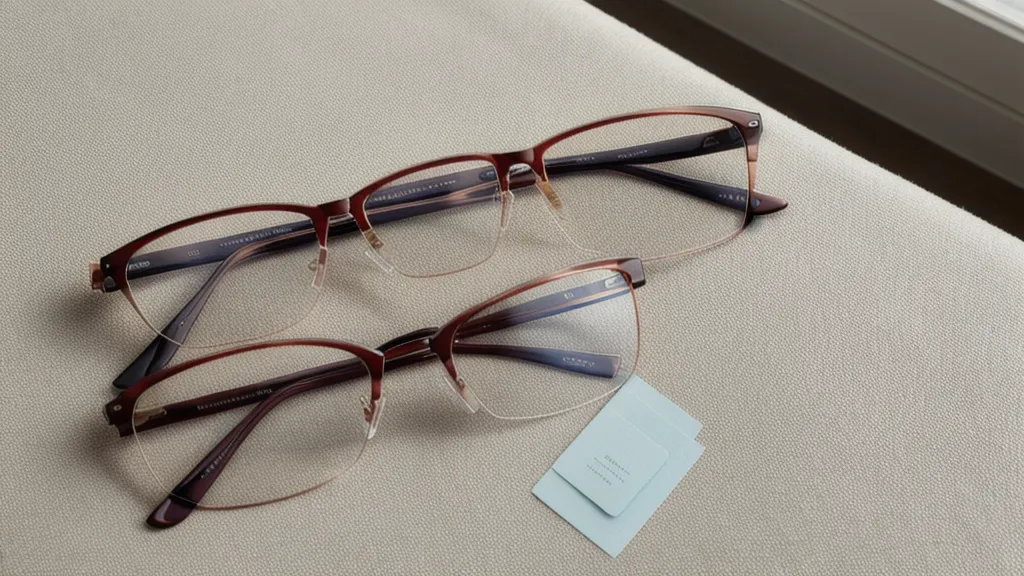 Close-up of a thick high-index prescription lens in a wrap-around frame