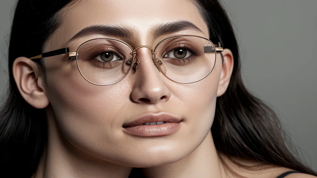 Comparison of thin metal frames versus thick acetate frames for high myopia lenses.
