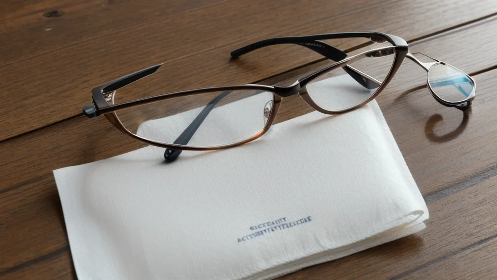 Macro view of adjustable metal nose pads on a pair of prescription glasses.