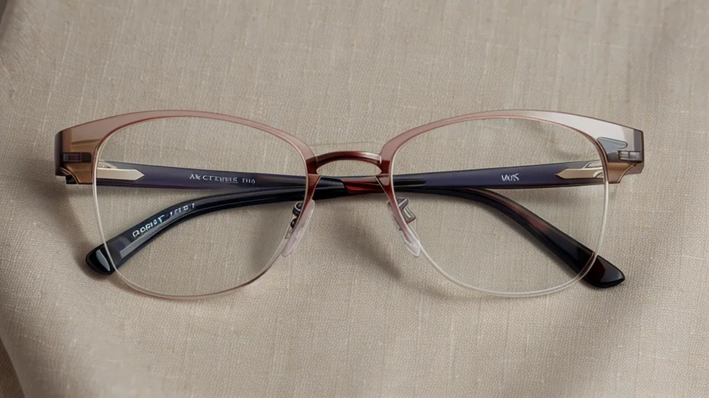 Macro shot of adjustable silicone nose pads on a pair of prescription glasses.