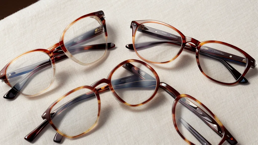 New glasses in a case with an invoice showing the pupillary distance measurement.