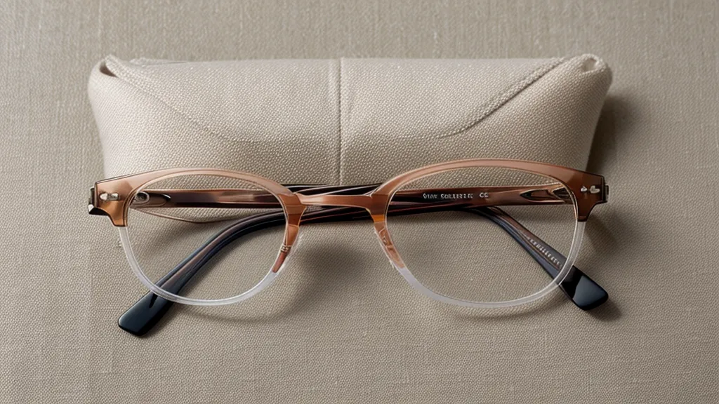 Close-up comparison of a thick high-index eyeglass lens and a thin contact lens.