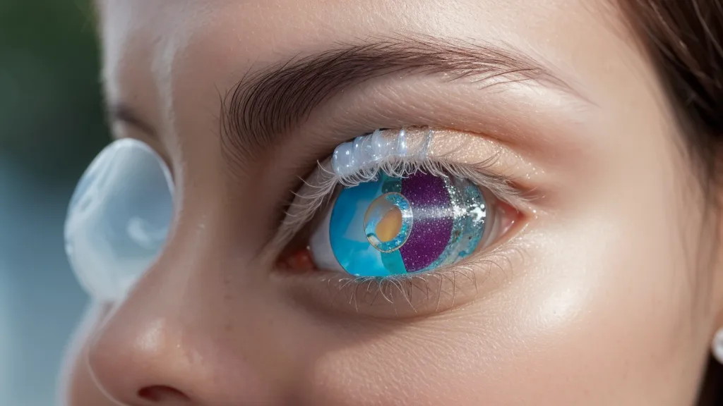 Close-up of a contact lens blister pack being opened