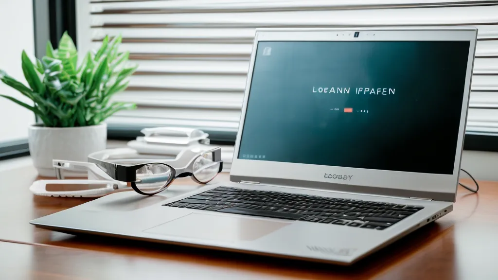 Laptop screen showing the PerfectLens checkout process with glasses nearby