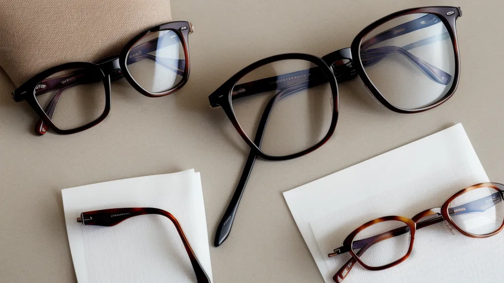 A laptop screen displaying a detailed spreadsheet of online eyewear order history.